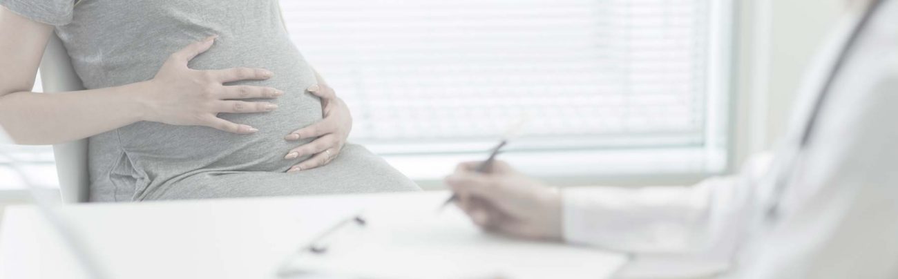 Pregnant woman consulting with Professional