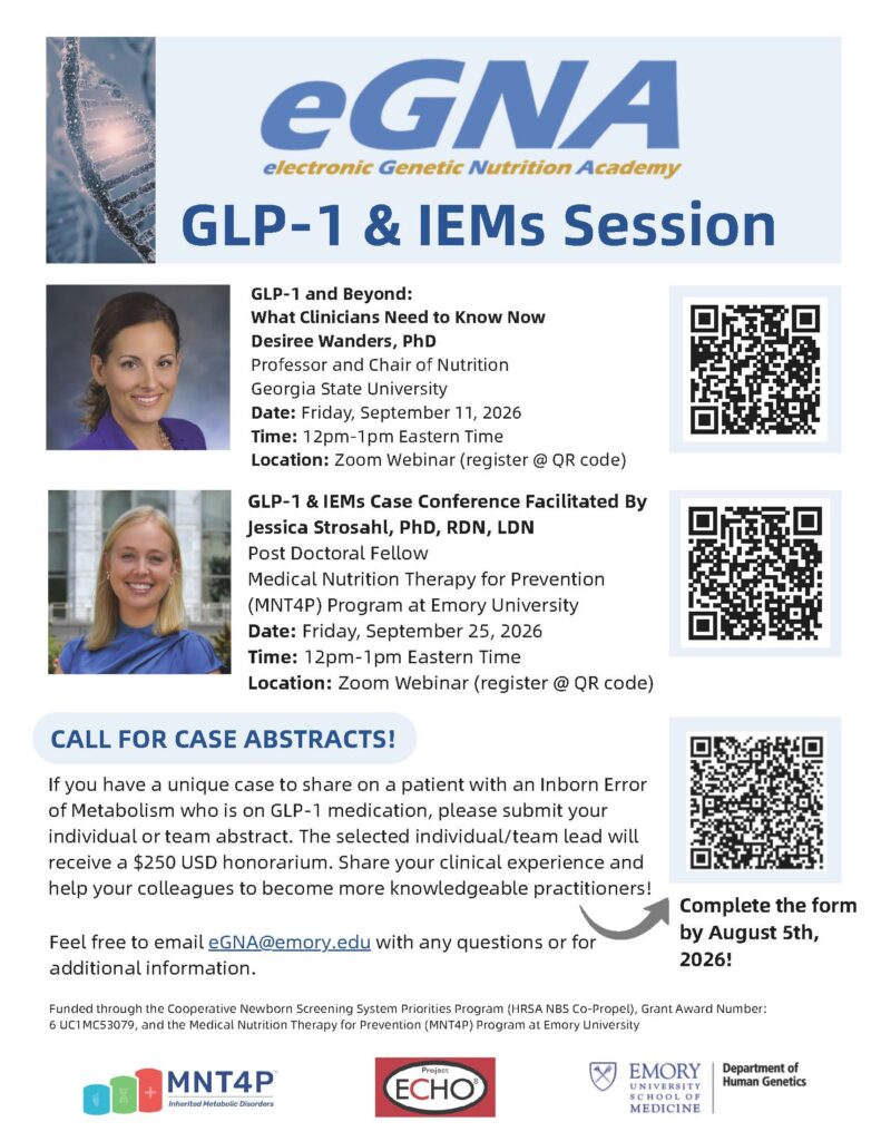 eGNA Case Conf GLP 1 and IEMs Sept 2026 Flyer
